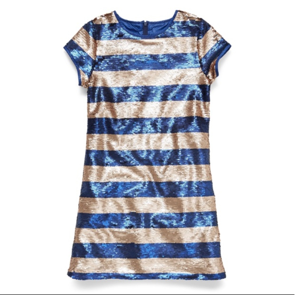 Peyton & Parker Short Sleeve Shift Sequin Dress